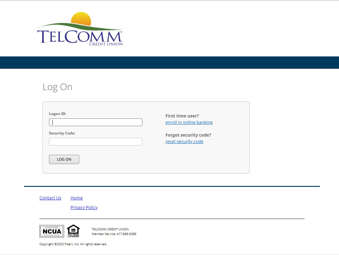 TCU Online Banking Login Page